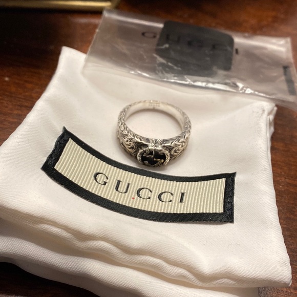 Gucci Silver GG Ring Size 7